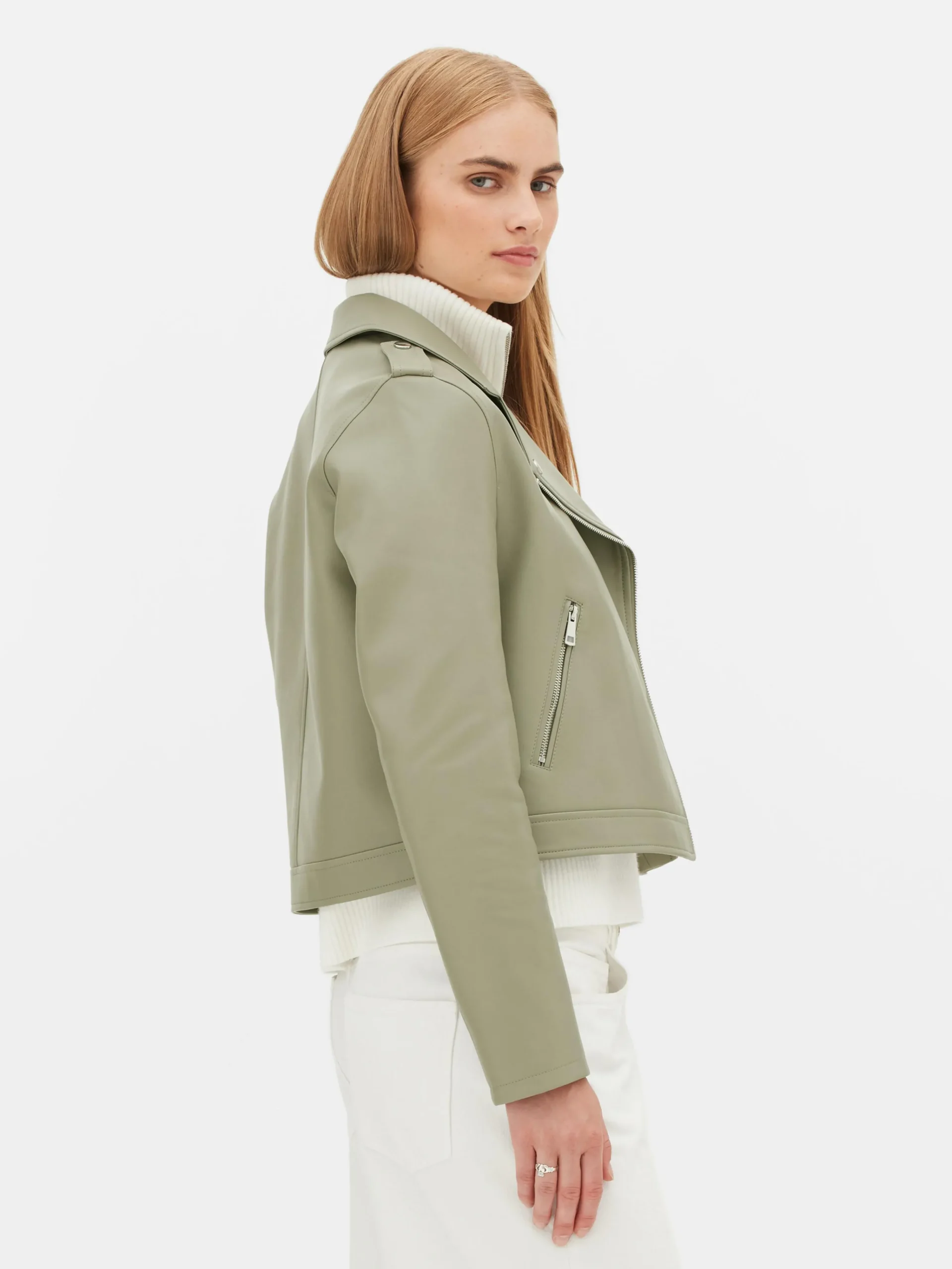 Essential Faux Leather Biker Jacket|Primark