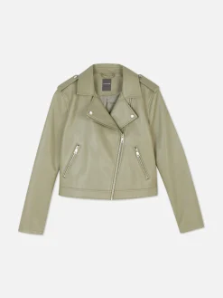 Essential Faux Leather Biker Jacket|Primark