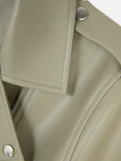 Essential Faux Leather Biker Jacket|Primark