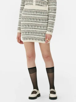 Fair Isle Knit Mini Skirt|Primark Clearance