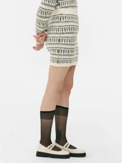 Fair Isle Knit Mini Skirt|Primark Clearance