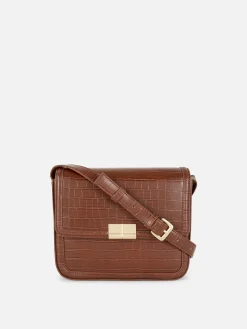 Faux Croc Crossbody Bag|Primark Outlet