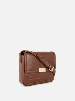 Faux Croc Crossbody Bag|Primark Outlet