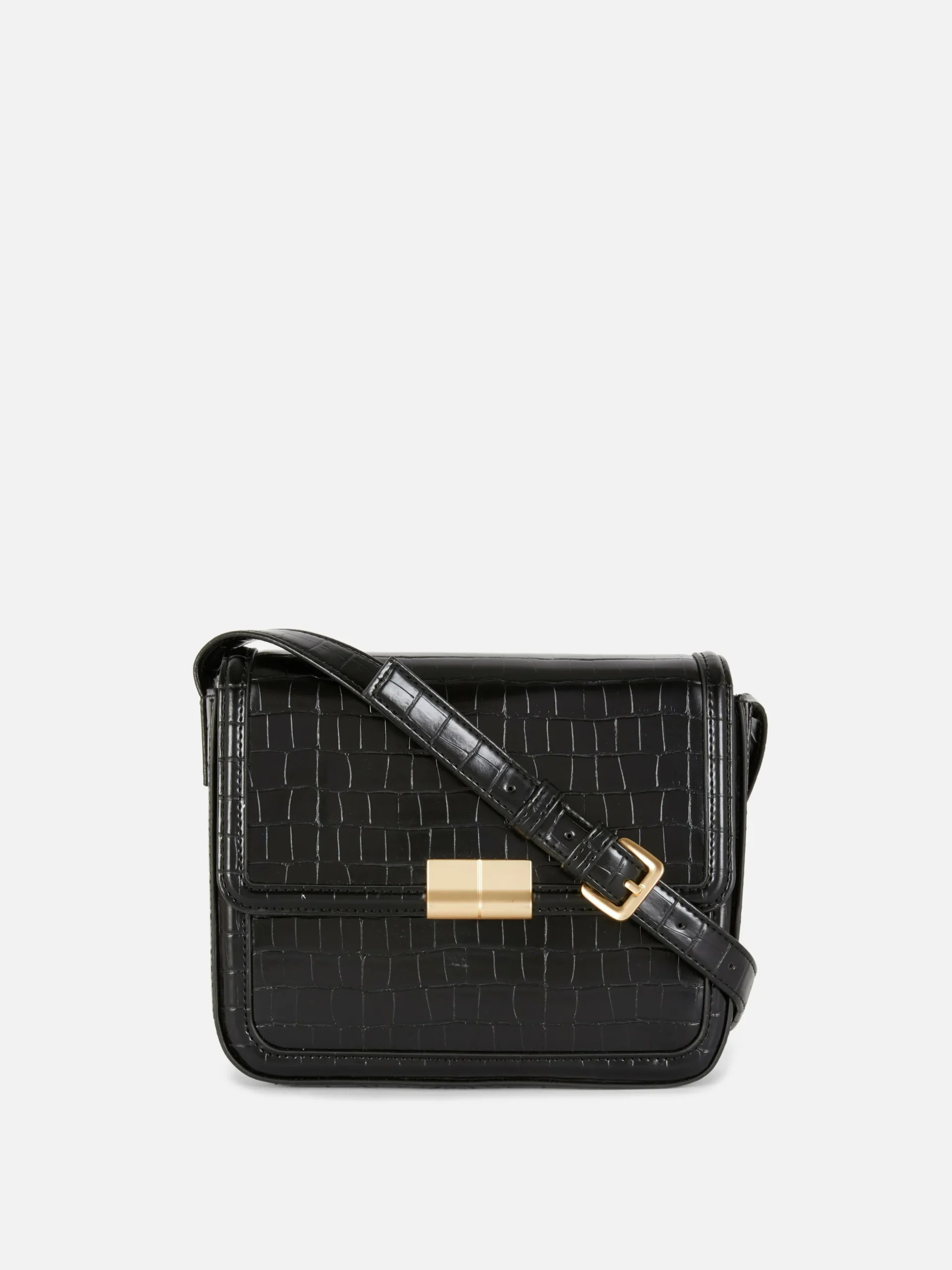 Faux Croc Crossbody Bag|Primark New