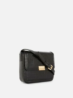 Faux Croc Crossbody Bag|Primark New