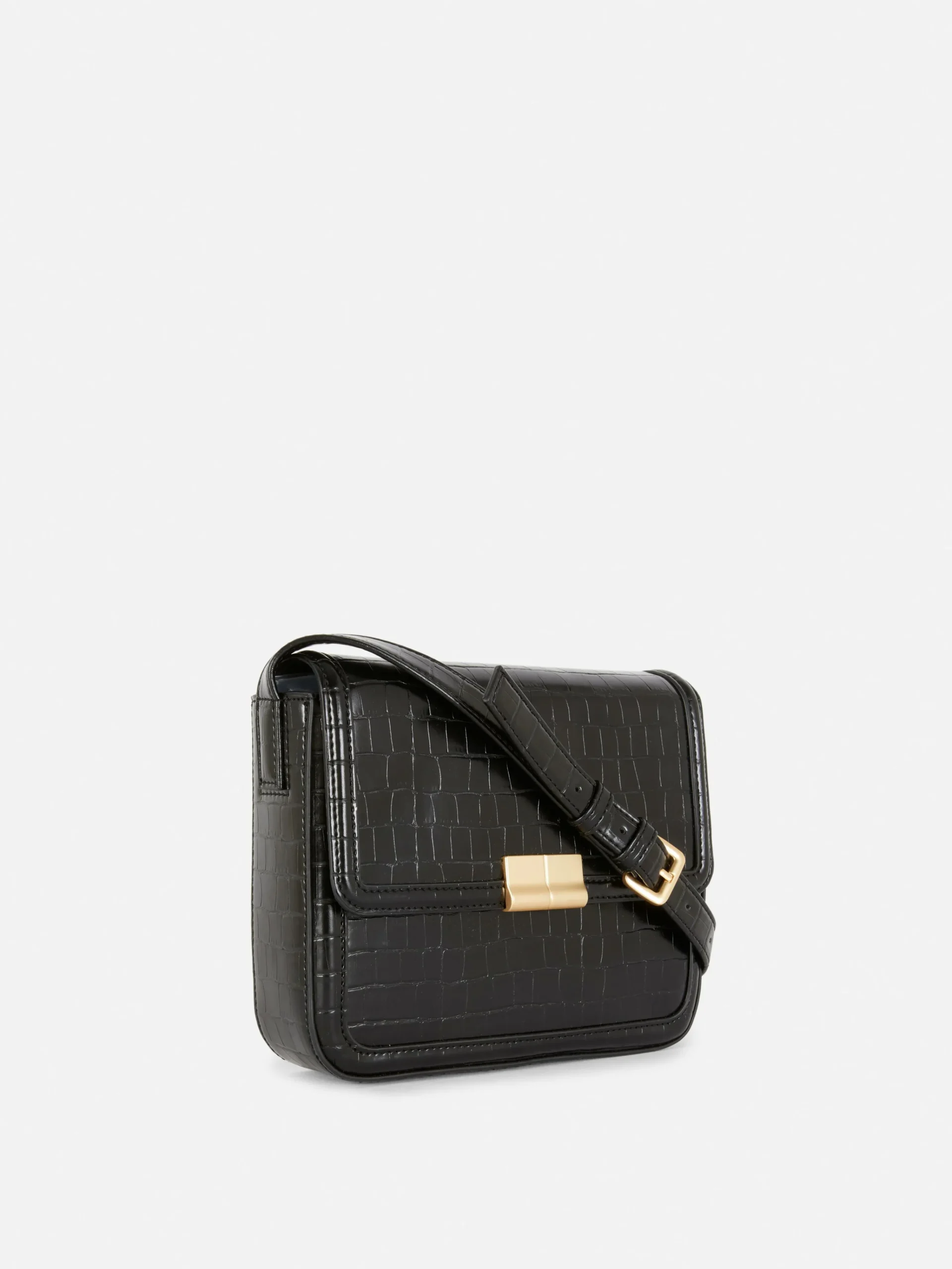Faux Croc Crossbody Bag|Primark New
