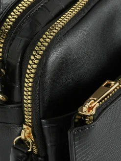 Faux Croc Double Zip Camera Bag|Primark Hot