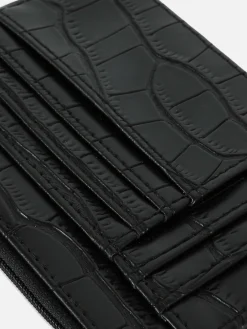 Faux Croc Initial Card Holder|Primark Outlet