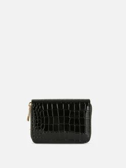 Faux Croc Zip Purse|Primark Clearance