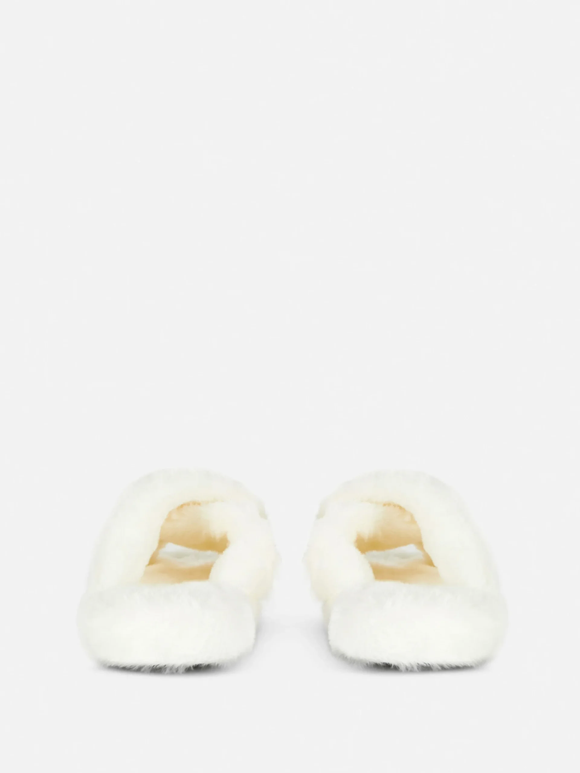 Faux Fur Cross Strap Slippers|Primark Best