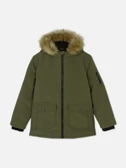 Faux Fur Hood Parka|Primark Online