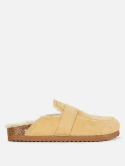 Faux Fur Lined Loafer Slippers|Primark New