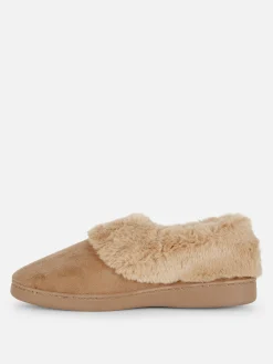 Faux Fur Lined Moccasin Slippers|Primark