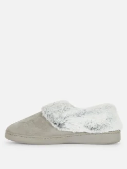 Faux Fur Lined Moccasin Slippers|Primark