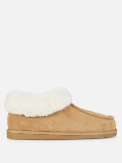 Faux Fur Lined Moccasin Slippers|Primark