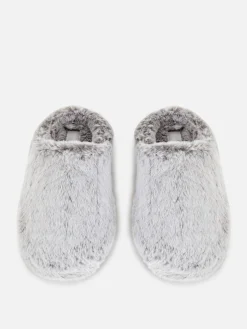 Faux Fur Mule Slippers|Primark Sale