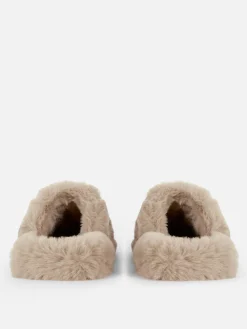 Faux Fur Mule Slippers|Primark Discount