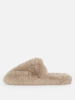 Faux Fur Mule Slippers|Primark Discount
