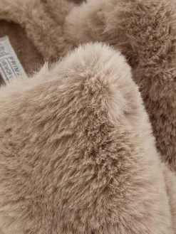 Faux Fur Mule Slippers|Primark Discount