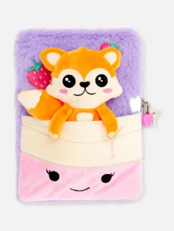 Faux Fur Notebook With Plush Toy|Primark Clearance