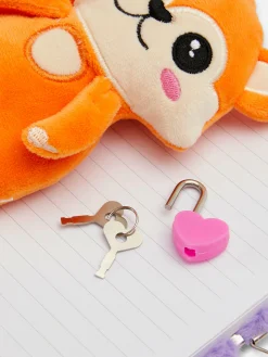 Faux Fur Notebook With Plush Toy|Primark Clearance