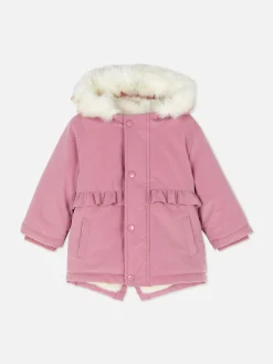 Faux Fur Parka Coat|Primark New