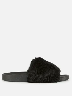 Faux Fur Slides|Primark New