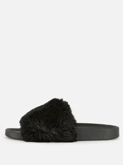 Faux Fur Slides|Primark New