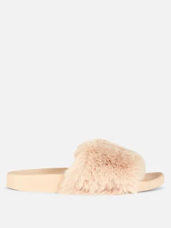 Faux Fur Slides|Primark New