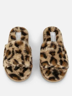 Faux Fur Slippers|Primark Clearance