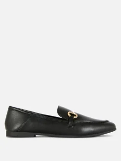 Faux Leather Buckle Loafers|Primark Outlet