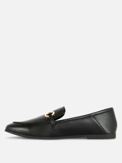 Faux Leather Buckle Loafers|Primark Outlet