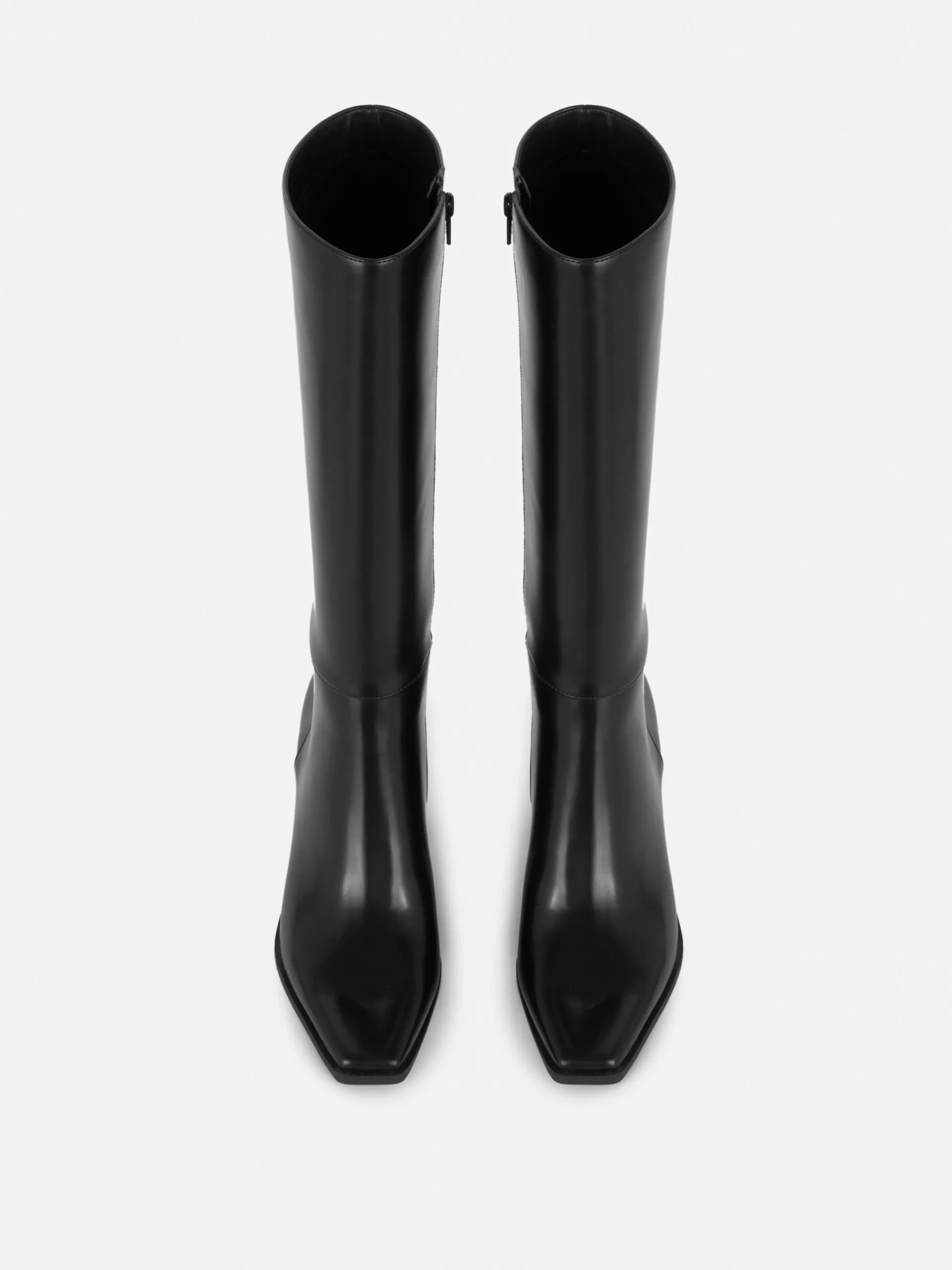 Faux Leather Heeled Knee Boots|Primark Discount