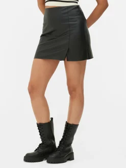 Faux Leather Mini Skirt|Primark Discount