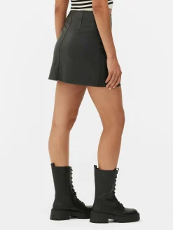 Faux Leather Mini Skirt|Primark Discount