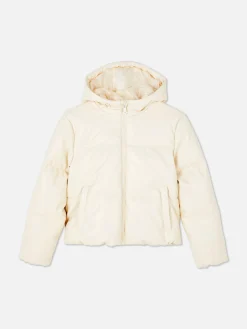 Faux Leather Puffer Jacket|Primark New