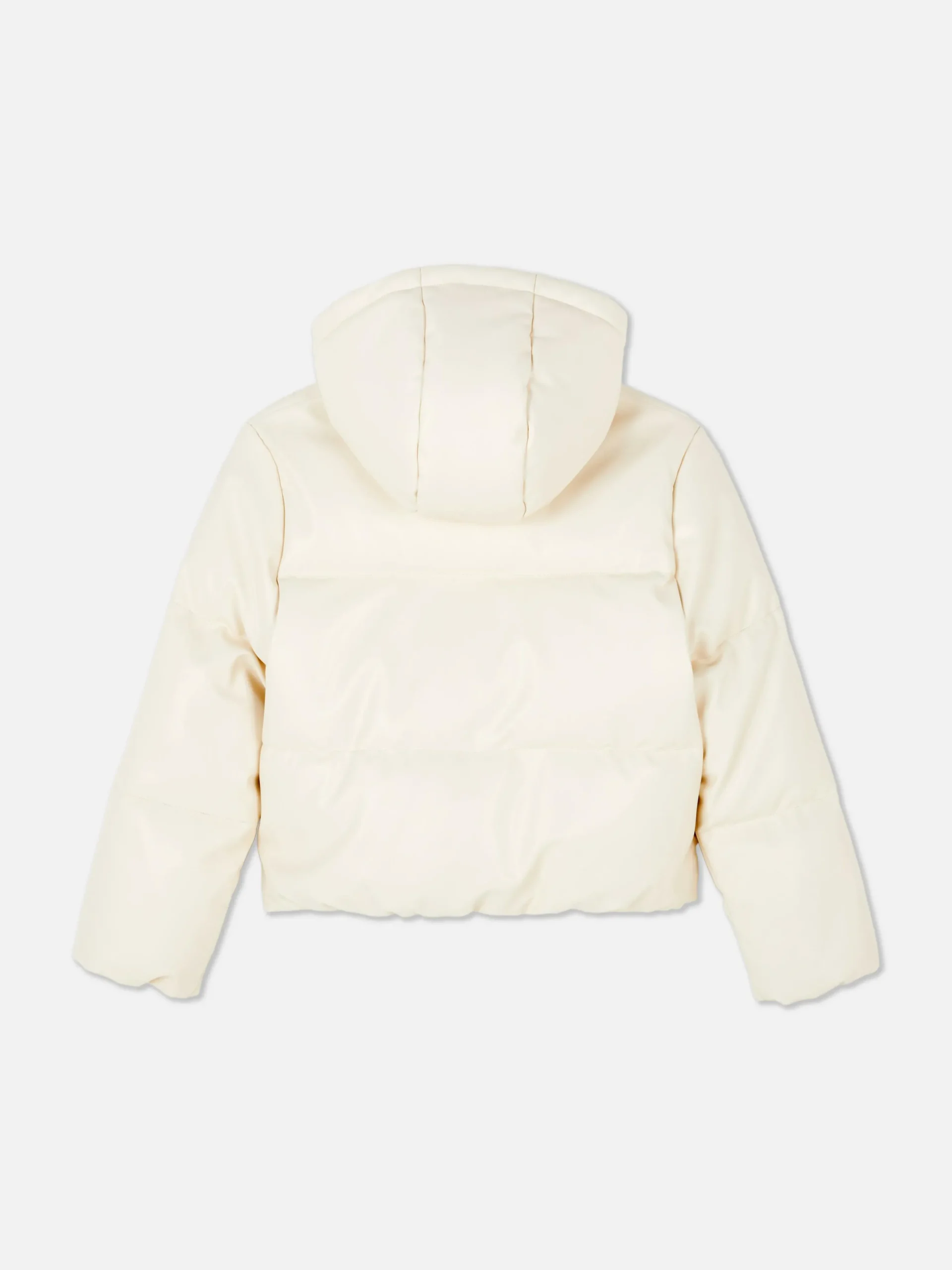 Faux Leather Puffer Jacket|Primark New