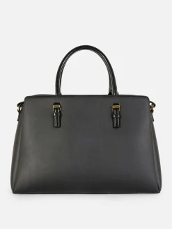 Faux Leather Removable Pouch Tote|Primark Clearance