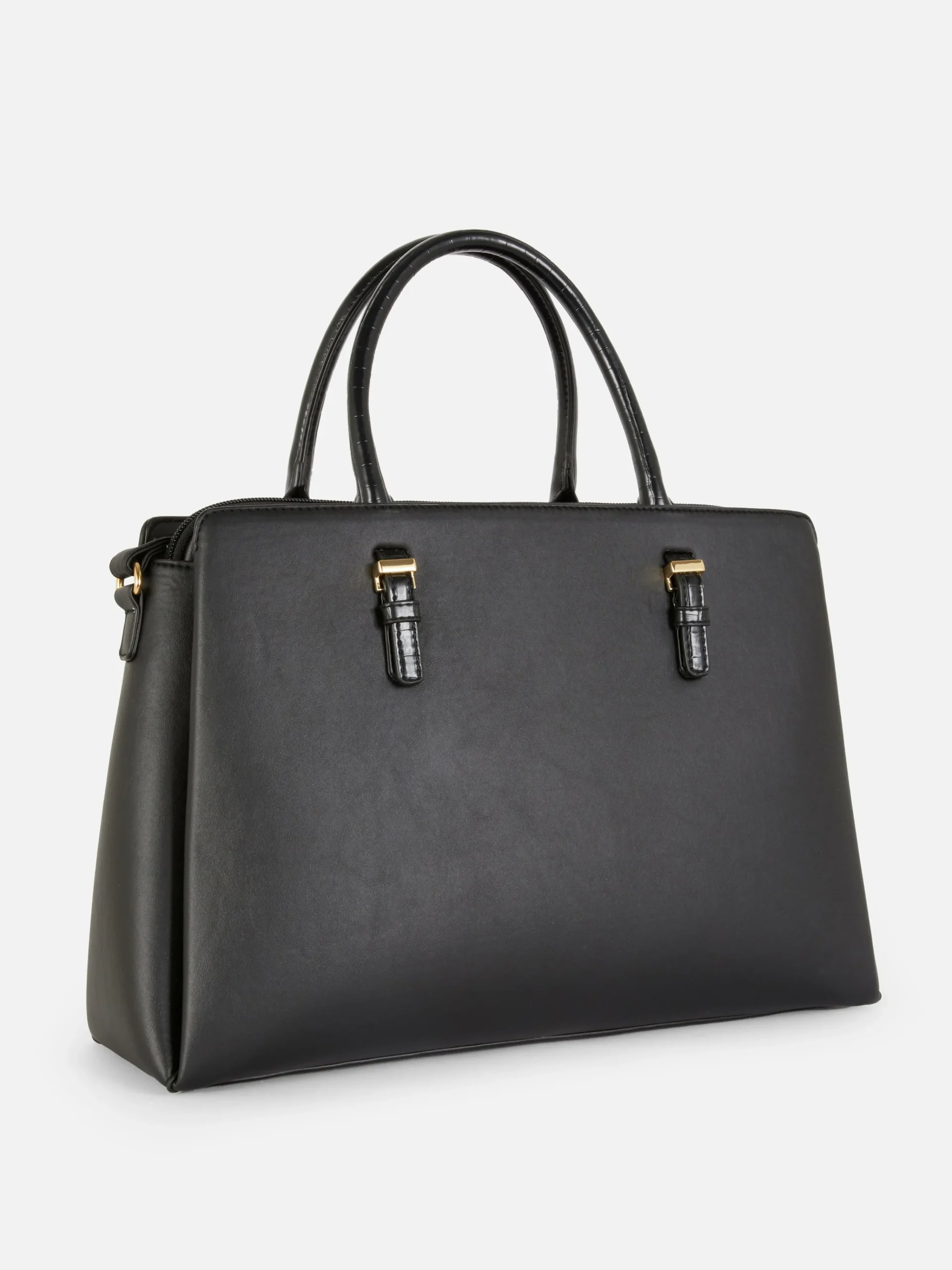 Faux Leather Removable Pouch Tote|Primark Clearance