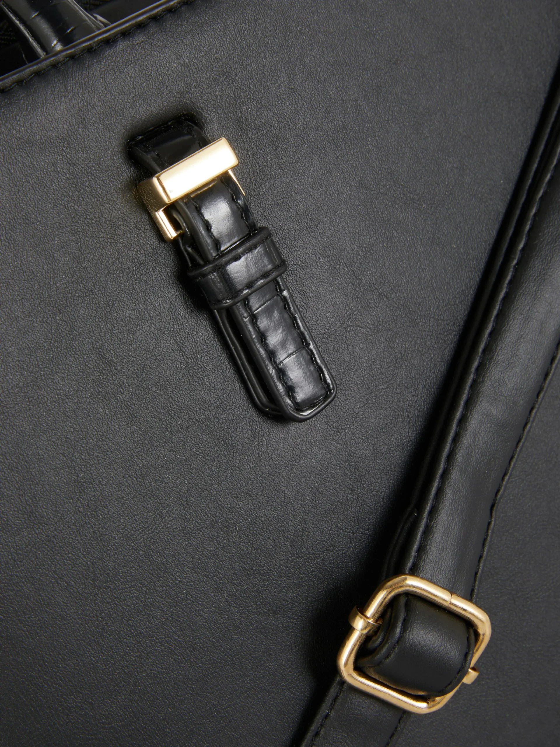 Faux Leather Removable Pouch Tote|Primark Clearance