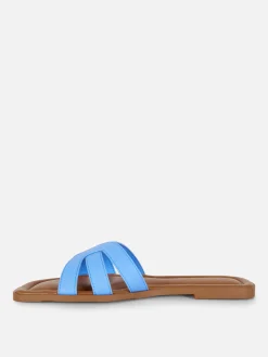 Faux Leather Strappy Mules|Primark New