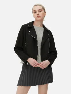 Faux Suede Biker Jacket|Primark Discount