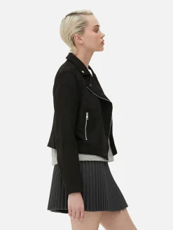 Faux Suede Biker Jacket|Primark Discount
