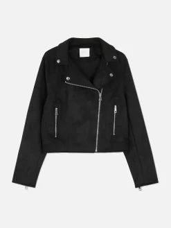 Faux Suede Biker Jacket|Primark Discount