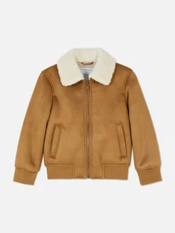 Faux Suede Bomber Jacket|Primark Sale