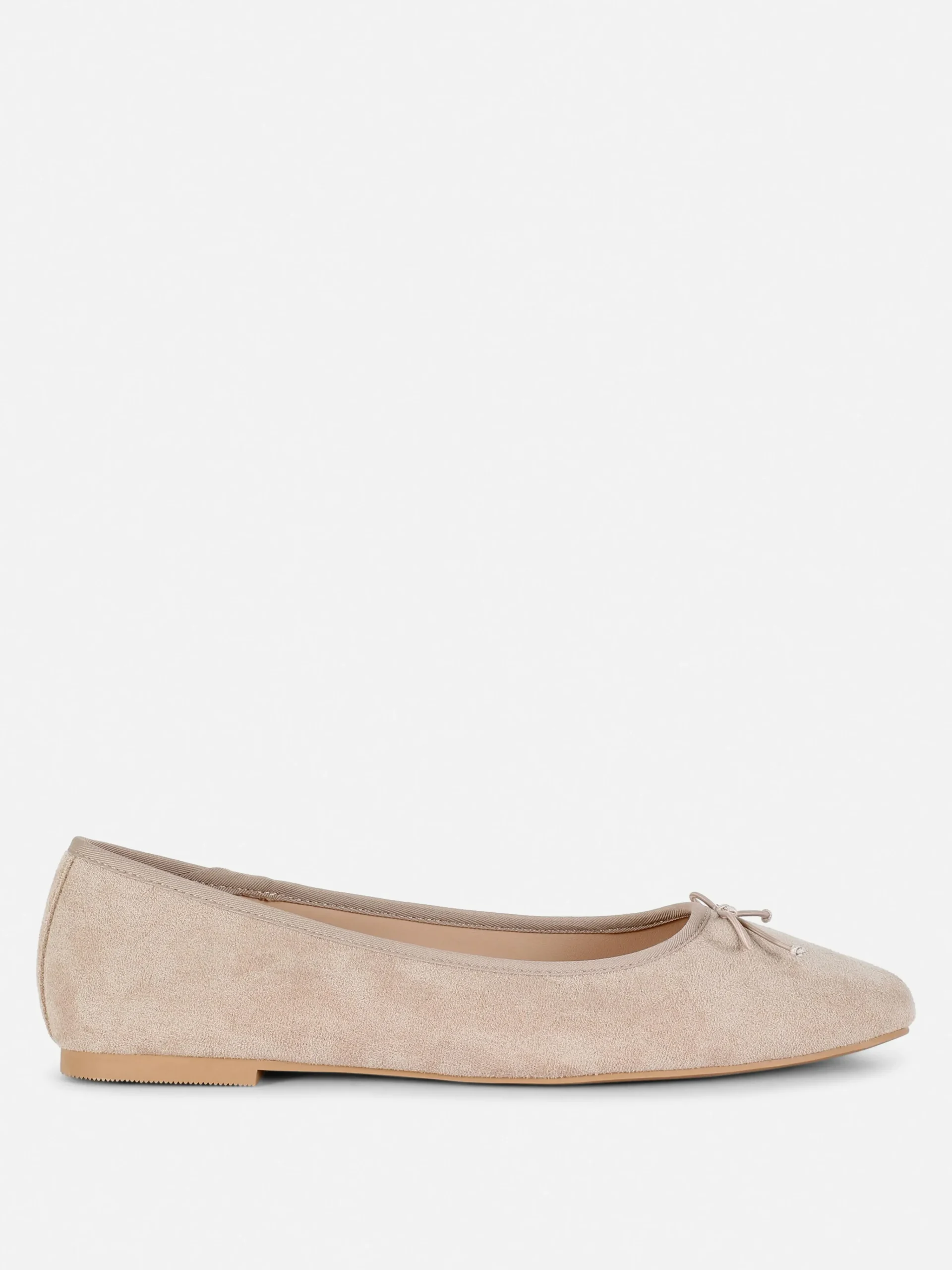 Faux Suede Bow Ballerinas|Primark Clearance