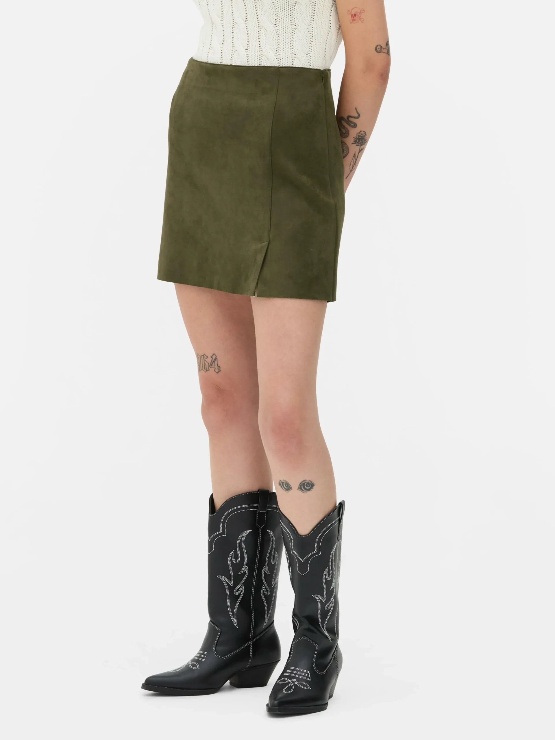 Faux Suede Mini Skirt|Primark Clearance