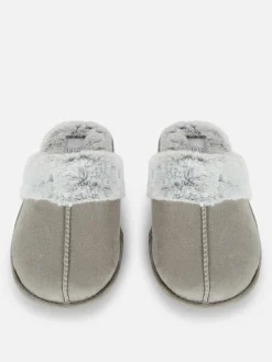 Faux Suede Slippers|Primark Online