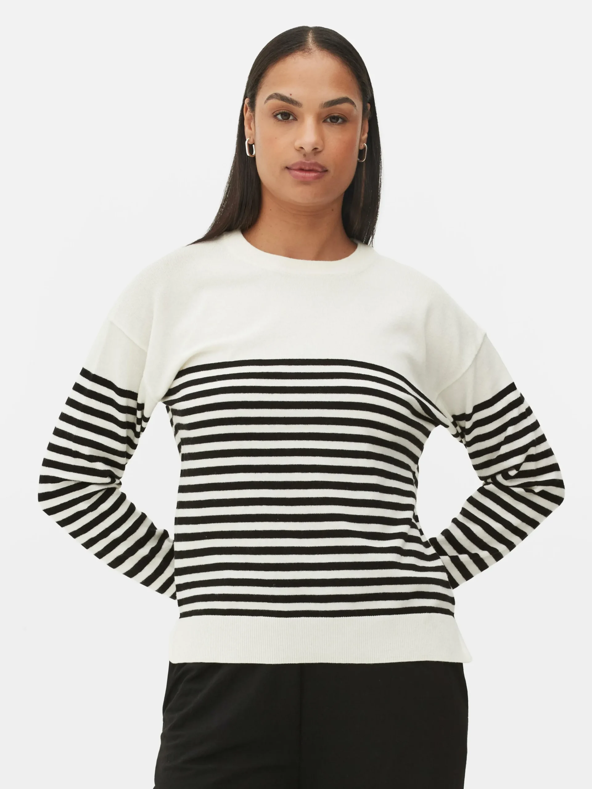 Fine Knit Crew Neck Sweater|Primark Outlet
