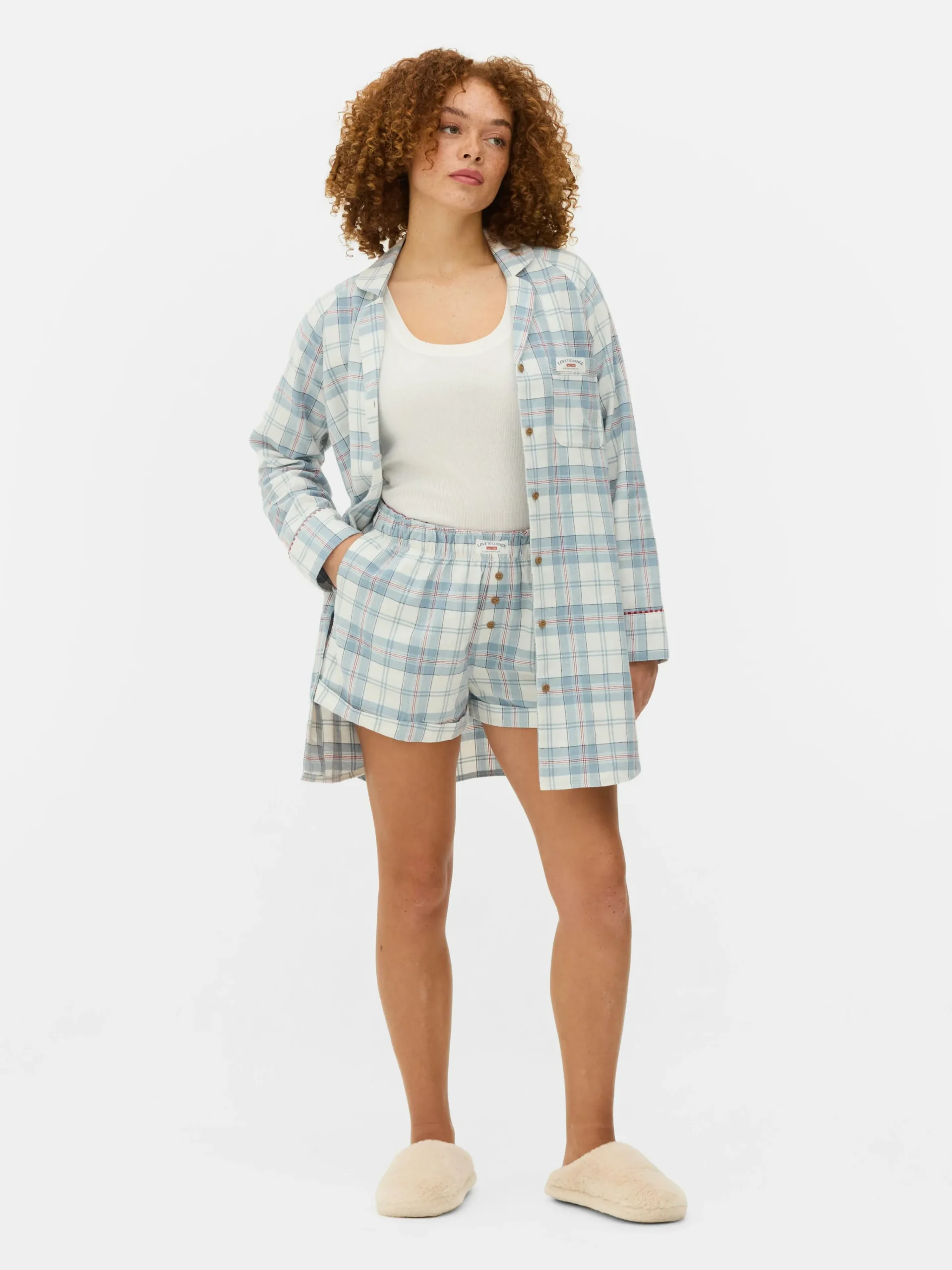 Flannel Check Long Nightshirt|Primark Online